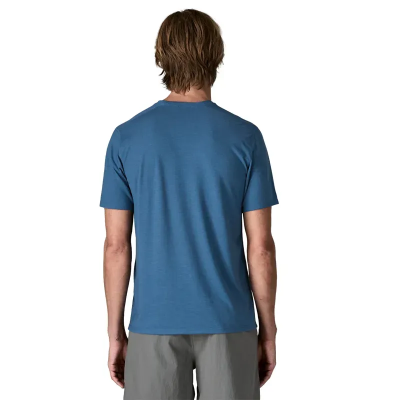 Patagonia Capilene Cool Trail Shirt in Stratapeaks Aquatic Blue-2