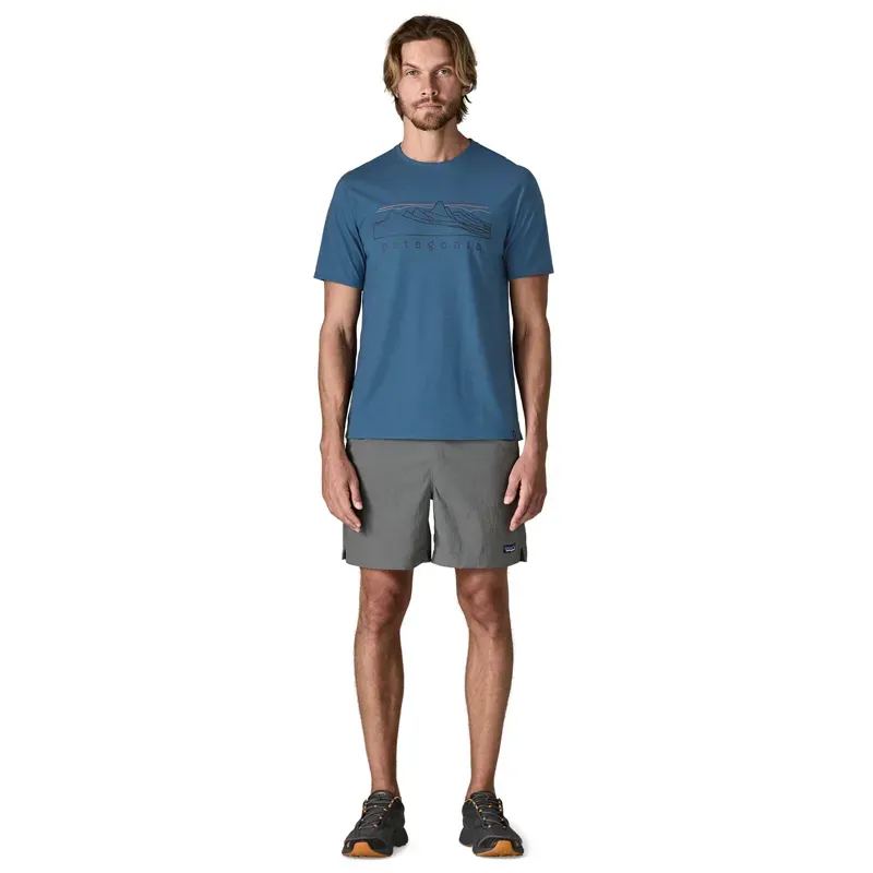 Patagonia Capilene Cool Trail Shirt in Stratapeaks Aquatic Blue-3