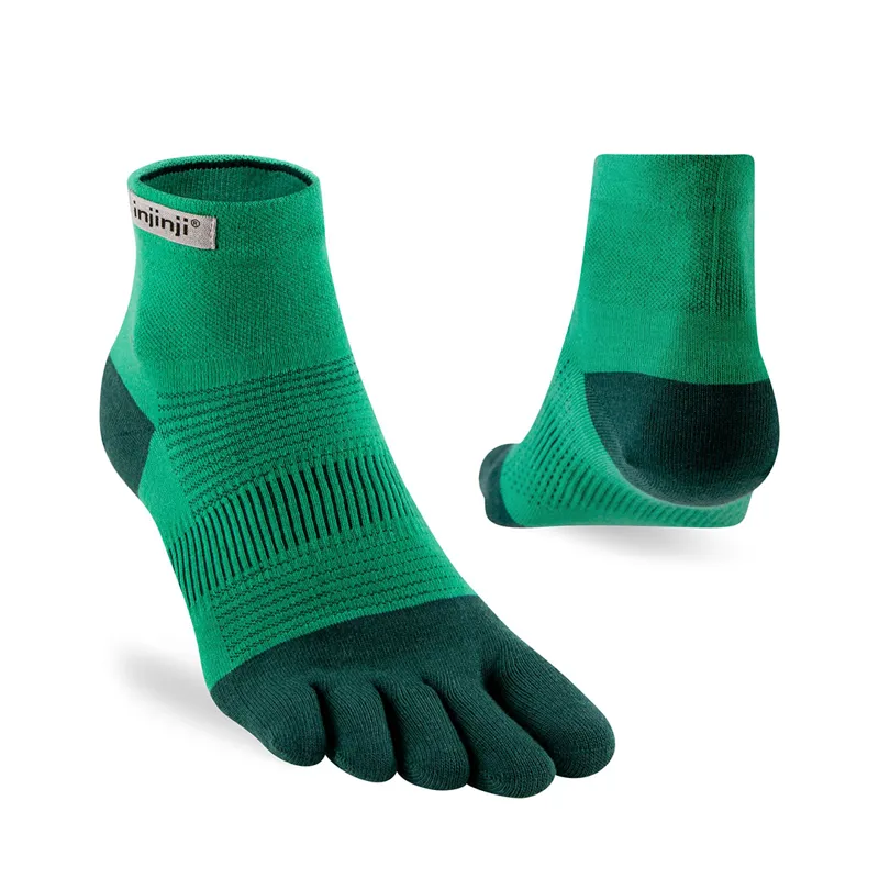 Injinji Lightweight Mini Crew Running Sock in Fern-1