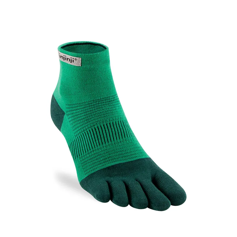 Injinji Lightweight Mini Crew Running Sock in Fern