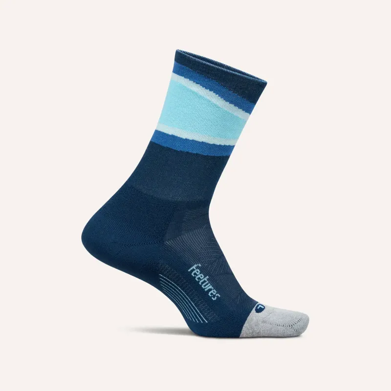 Feetures Elite Light Cushion Mini Crew in Blue Bounce