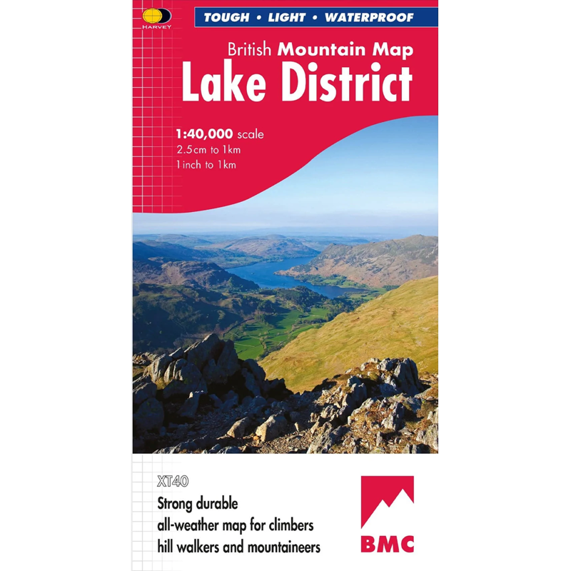 Harvey's Lake District Mountain Map