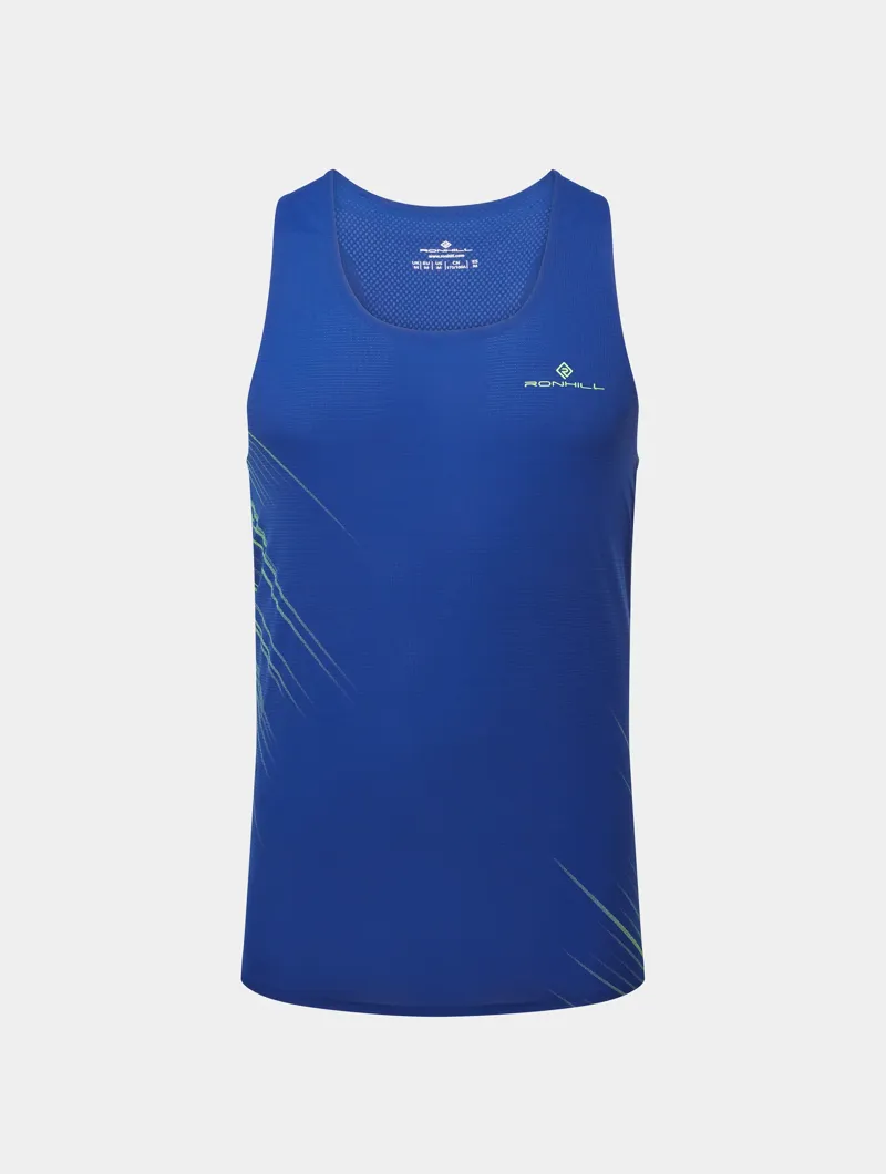 Ronhill Tech Race Vest in Dark Cobalt/Fluro Green