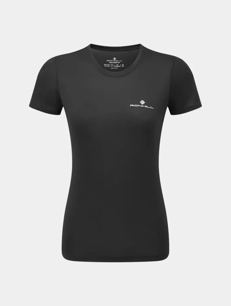 Ronhill Womens Core SS Tee Black/Bright White 