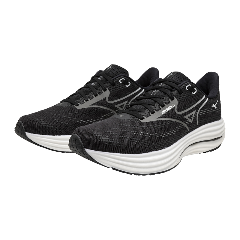Mizuno Wave Rider 29 2E Wide Black Sand/White/Black-2