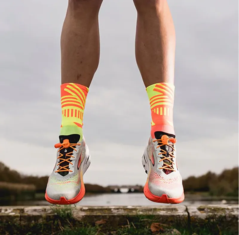 Monkey Sox Classic Sports Crew Orange/Yellow-1