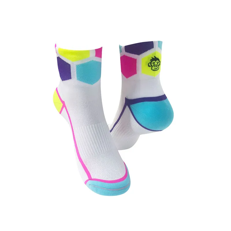 Monkey Sox Ultra Ankle Hex White/Multi