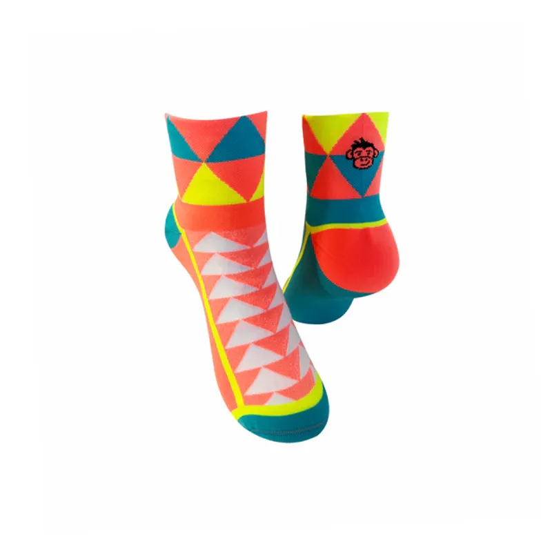 Monkey Sox Ultra Geo Ankle Orange/Blue