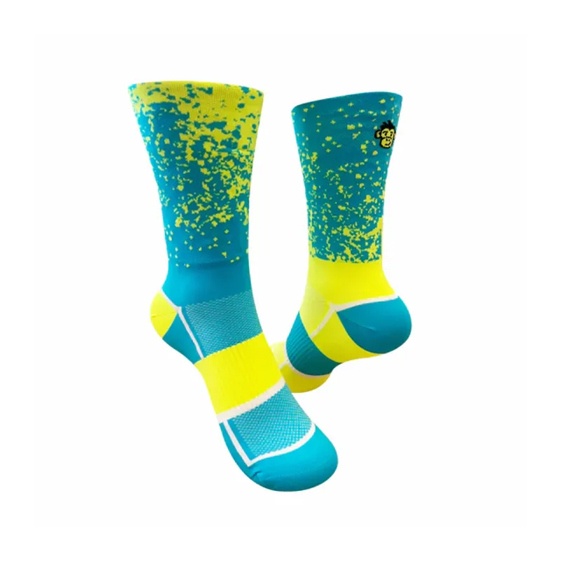 Monkey Sox Classic Mist Crew Yellow/Blue