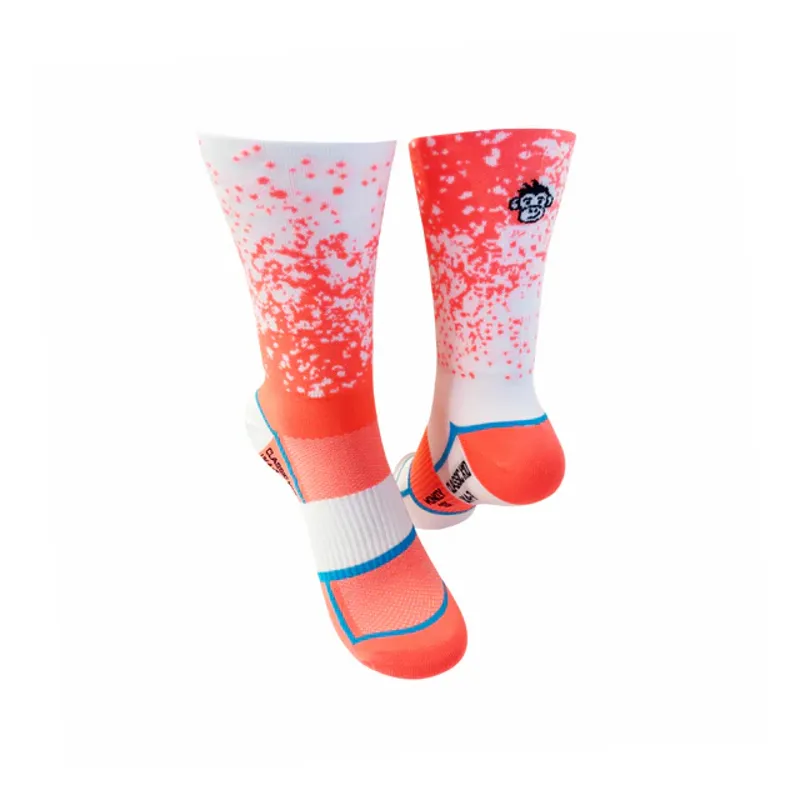 Monkey Sox Classic Sports Crew White/Orange
