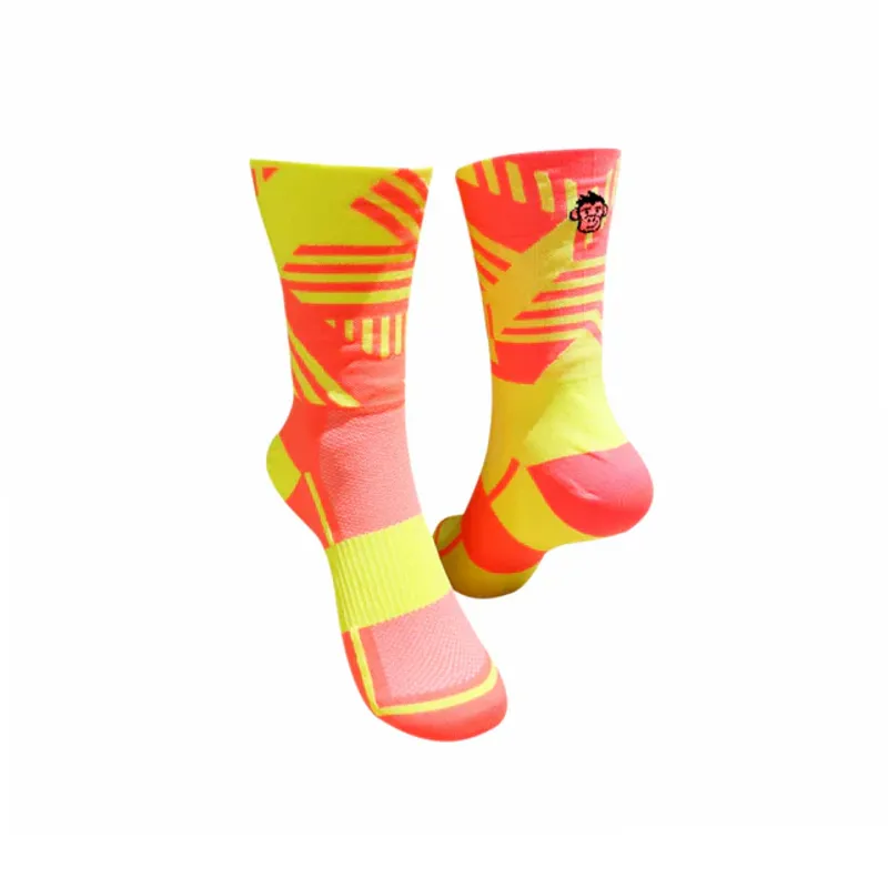 Monkey Sox Classic Sports Crew Orange/Yellow