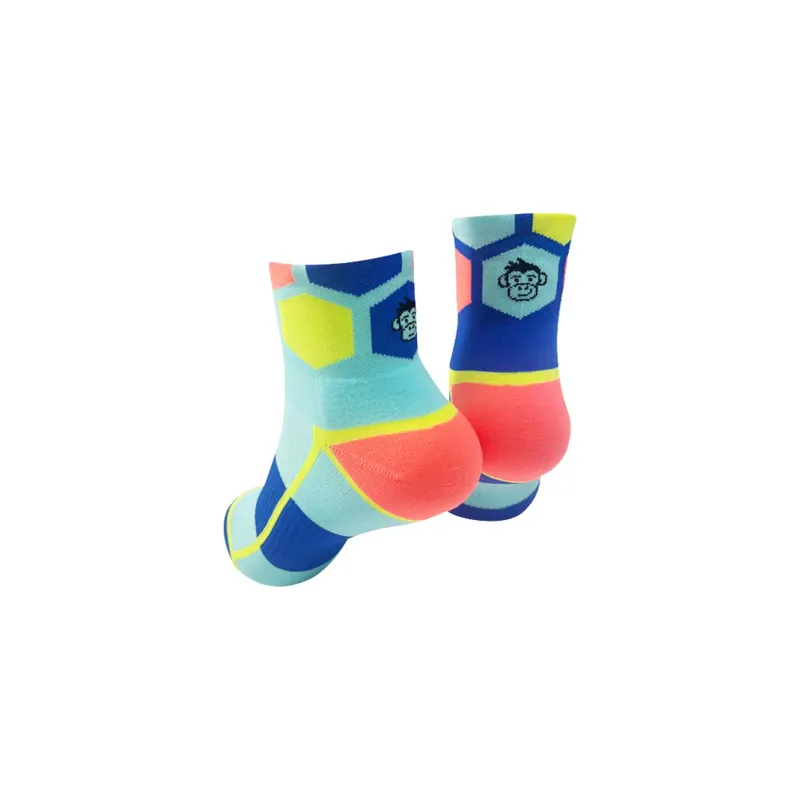 Monkey Sox Ultra Ankle Hex in Cobalt/Turquoise-1