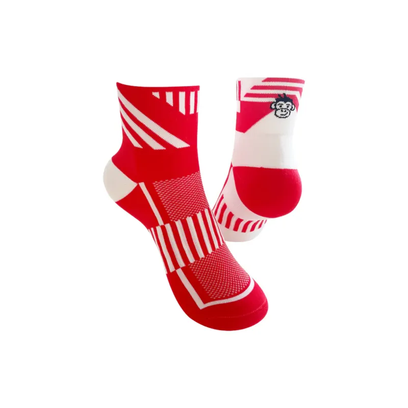 Monkey Sox Ultra Ankle Track Red/White