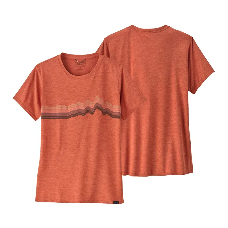 Patagonia Cap Cool Daily Graphic Shirt in Ridge Rise Stripe Quartz Coral X-Dye